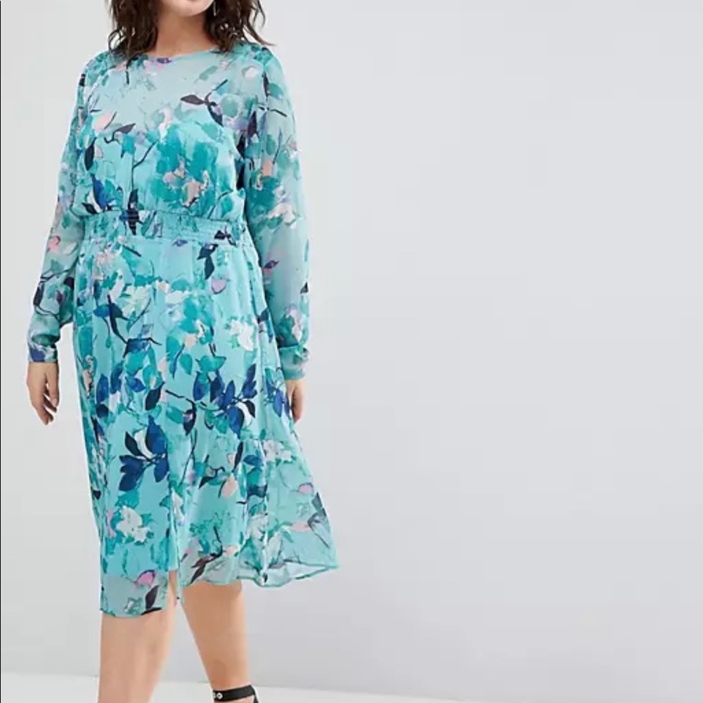 Junarose for ASOS Floral Floaty Midi Dress